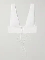 [Kiki de Montparnasse] Kiki de Montparnasse - Ange Sequin-embellished Embroidered Tulle Soft-cup Bra - White - small small White