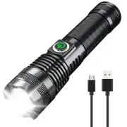 600000 High Lumen Handheld Flashlight Rechargeable LED Tactical Flashlight wi...