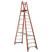 INDALEX 3.6m Industrial Fibreglass 150KG Pro Series Platform Ladder