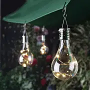 6pcs Outdoor Solar Powered LED Light Bulb Garden Yard Hanging Lamp -Transparent