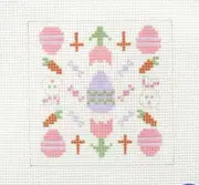 Atlantic Blue Easter Mini Kaleidoscope Handpainted Needlepoint Canvas