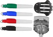 6pcs Golf Ball Marker Tool Durable Alignment Stencil for Precise Positioning Easy to Use Drawing Device for Training and Competition Compact Golf Accessories Kit