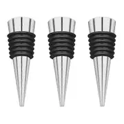 3 PCS Bottle Stopper, Bottle Saver Beer Saver Sealer Wine Stoppers Wine Corks for Wine Champagne Beer Collection(Flat)