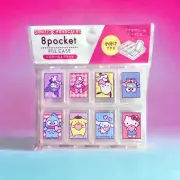 Sanrio x Daiso Hello Kitty Pill Box Case, 8 Pocket, Melody Kuromi Pompompurin