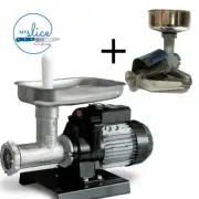 Reber 0.5HP #12 Electric Mincer / #5 Tomato Sauce Machine Combo