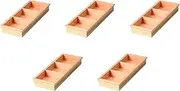 Set of 5 Momoyama Long Box 3 Pieces (Fixed Partitions) [Shokado]