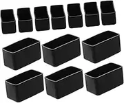 Hoement 40pcs Chair Foot Cover Bar Stool Leg Caps Table and Chair Leg Socks Chair Feet Protectors Chair Foot Pads Furniture Foot Covers Chair Footcovers Chair Leg Caps Plastic Black