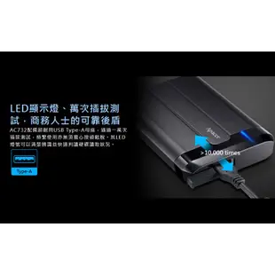 Apacer 宇瞻 AC732 5TB USB3.2 2.5吋軍規抗摔行動硬碟