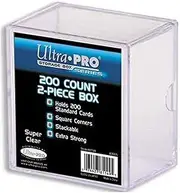 2-Piece 200 Count Clear Card Storage Box