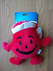 KOOL-AID Plush Pet Dog Toy Drink Red Squeaks 8" NEW NWT