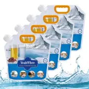 Collapsible Water Storage Bag, 4Pack 2.6 Galloon Water Containers BPA Free,