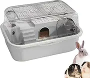 Cxiskyu Hamster Cage, Dual Layer Pet Hamster Habitat, Jabir Chinchilla Compatible Quiet Habitat Habitat with Swivel for Living Room, Dorm, Bedroom, Play, Resting