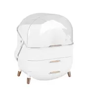 White Portable Jewelry Drawer Holder Makeup Case Organizer Cosmetic Storage