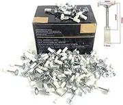 AiFeelife 200Pcs Round Nails for Mini Steel Nails Guns 7.3 mm Nail Gun Nail Hand-Steel Nail Concrete Wall Fastening Cable Duct Fixing Device Nail Gun Accessories, (W452-AS)