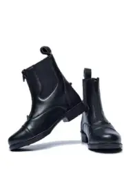Children Leather Like Zip Paddock Boots