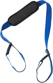 Carry Strap for Scooters, Blue Beach, Non-Slip Shoulder Straps, Replacement with Non-Slip Shoulder Pads, Polyester, Universally Adjustable Backpack, Bicycle Carry Straps for Foldable Wheels