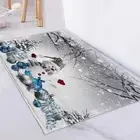 Snowflake Grey Christmas Snowman Bath Mat for Bathroom Mat Bath Rug Doormat