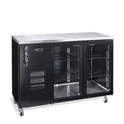 Williams Cameo - Two Door Black Colorbond Under Counter Display Refrigerator