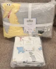 Pottery Barn Kids Sesame Street Full/Queen Quilt Queen Sheet Set Elmo Big Bird