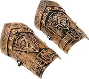 TEMPNAP 2pcs Set Viking Armour Set with Dragon Shaped Shield and Sword Durable Costume for Halloween Cosplay Renaissance Fairs and Role Play Activities