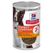 Hill's Science Diet Perfect Digestion Adult with Chicken & added Vegetables Canned Wet Dog Food - 363g