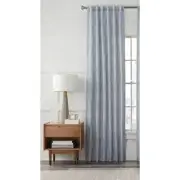Window curtain panel 108"L x 50" W blue light filtering back tab rod pocket