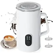 MEFESE Electric Milk Frother 400W 580ml/19.61oz Warm and Cold Milk Foamer Silent Operation 4 in 1 Automatic Non Slip Stainless Steel Maker for Coffee Latte Cappuccino Hot Chocolate