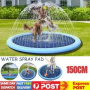 150cm Pet Dog Inflatable Sprinkler Splash Spray Mat Outdoor Water Pool Play Pad