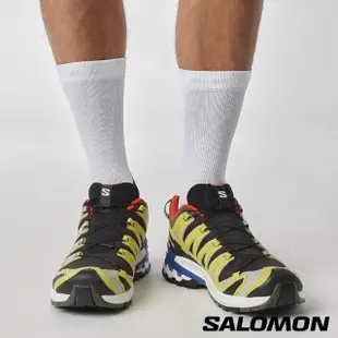 【salomon官方直營】男 XA PRO 3D V9 Goretex 健野鞋(黑/毛茛黃/藍)