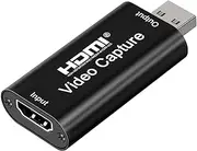 Audio Express AXHDCAP 4K HDMI Video Capture Card, Cam Link Card Game Audio Adapter HDMI to USB 2.0 Record Capture Device for Streaming, Live Broadcasting, Video Conference, Teaching, Gaming