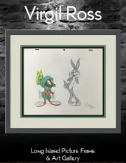 Virgil Ross Original Signed Model Sheet Drawing Bugs Bunny Marvin Martian Framed