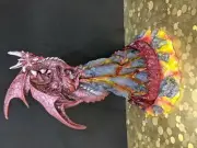 Fiery Dragon on Lava Volcano - 26cm - Statue