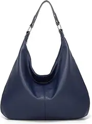 [KERYHEBN] Hobo Bags for Women Slouchy Shoulder Bags Purses Top Handle Handbags Ladies Boho Totes Bags Purses Soft PU Leather