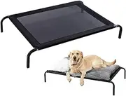 Elevated Dog Bed - Elevated Raised Cooling Cots Bed | Breathable Pet Cot with Support Steel Frame| Portable Washable Pet Bed for Small and Medium Dogs Indoor Outdoor Hot Weather Use