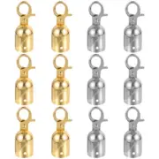 12 Pcs Rope End Stop Stainless Hook Protector Stopper Metal Cord Lock
