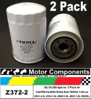OIL FILTER 2 PACK Z372 for Mitsubishi 4M40 2.8L 4M41 3.2L 4D33 4.2L 4D34 3.9L