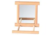Wood Framed Mirror with Perch