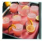 Pink Lemonade Glasses on Tray FRIDGE MAGNET