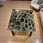 24" Luxurious Square Agate Coffee Table Top Living Room Kitchen Furniture Decors