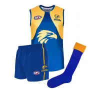 AFL Footy West Coast Eagles Auskick Pack Guernsey Jersey Jumper Shorts Socks