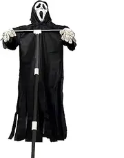 Auto-plaza Halloween Scary Ghost, Scarecrow Screaming Death Ghost Flying Decoration for Outdoor, Garden, Porch,Yard, Cosplay Party etc.