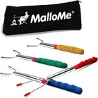 MalloMe Smores Sticks for Fire Pit 45 inch Extra Long - Marshmallow Set of 4