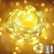 Clearhill Fairy Lights 10M/32 FT Warm 100LED USB Soft Wire String Lights, Waterproof with Remote & Timer, 8 Modes Lights for Bedroom, Christmas Tree, Indoor Outdoor Decoration
