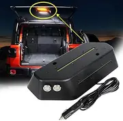 AUDEXEN LED Trunk Light Compatible with Jeep Wrangler JL 2018-2020, LED Cargo Light with White light and Flash Amber Warning Light, Direct Plug in Cigarette Lighter Socket