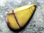 21.40cts NICE MOOKAITE CABOCHON 34 x 20 x 4 mm AUSTRALIA # 26