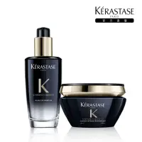 在飛比找momo購物網優惠-【KERASTASE 巴黎卡詩】黑鑽極萃逆時寵奢組(髮油/護