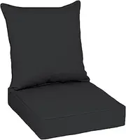 Patio Cushions for Outdoor Furniture - High Back and Deep Seating Outdoor Cushion for Patio Chairs Sofa Couch Loveseat Water Resistant, Dark Blue, shafa-01/1572