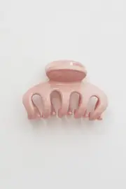 Pink Solid Hair Claw Clip