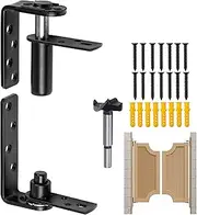 Double Swinging Saloon Door Hinge,Acting Gravity Self-Return Hinges Hardware with 304 Stainless Steel, 50Lbs Load Bearing,Self-Closing for Swinging& Cafe/Bar Door,1Set with Drill