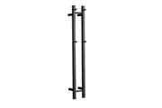HOTWIRE Hotwire - Heated Towel Rail - Double Vertical Square Bar (W180mm x H1200mm) - Matte Black